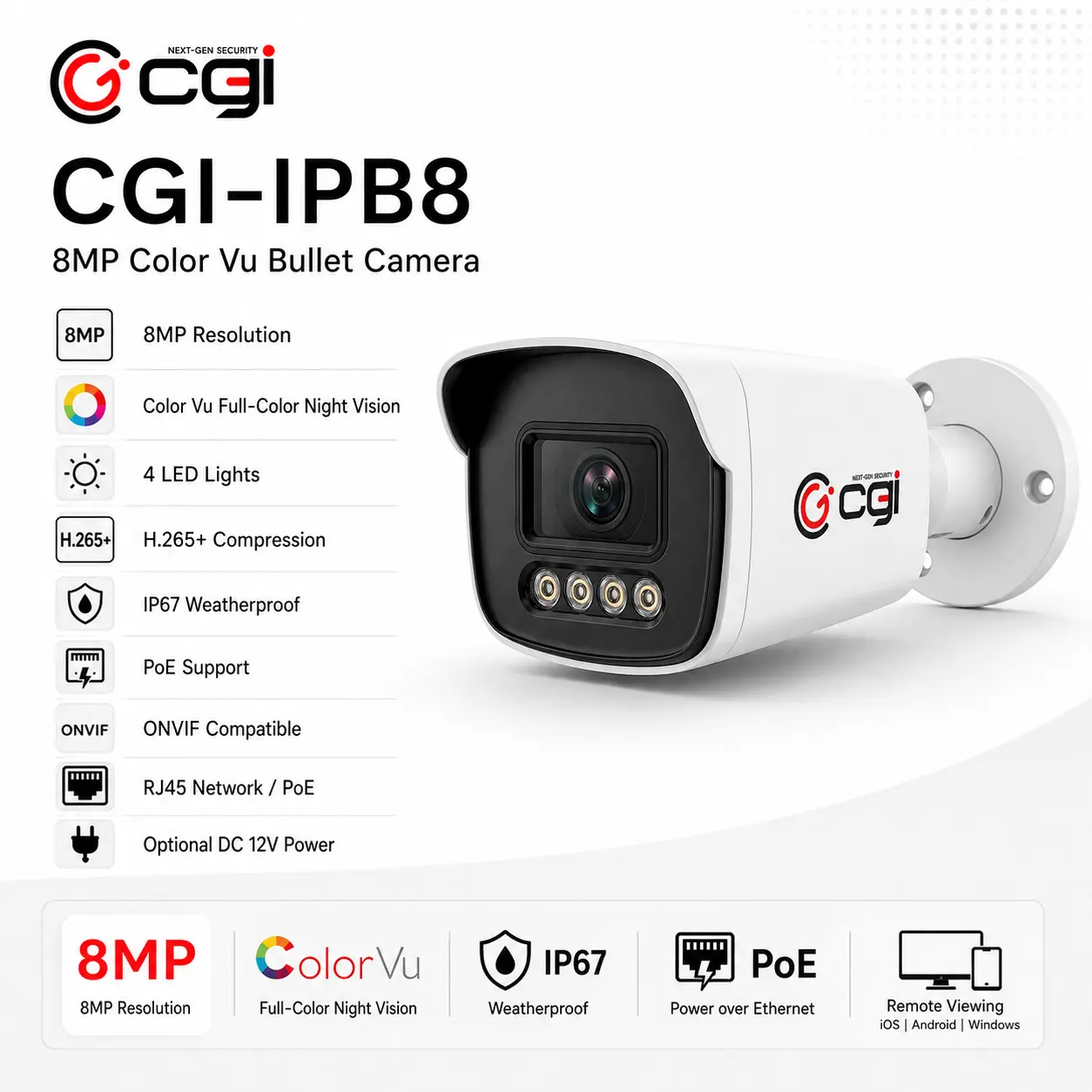 IP CAMERA 8MP BULLET